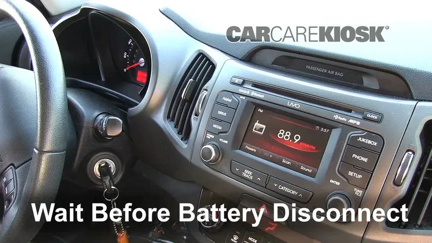 2012 Kia Sportage EX 2.4L 4 Cyl. Battery Replace